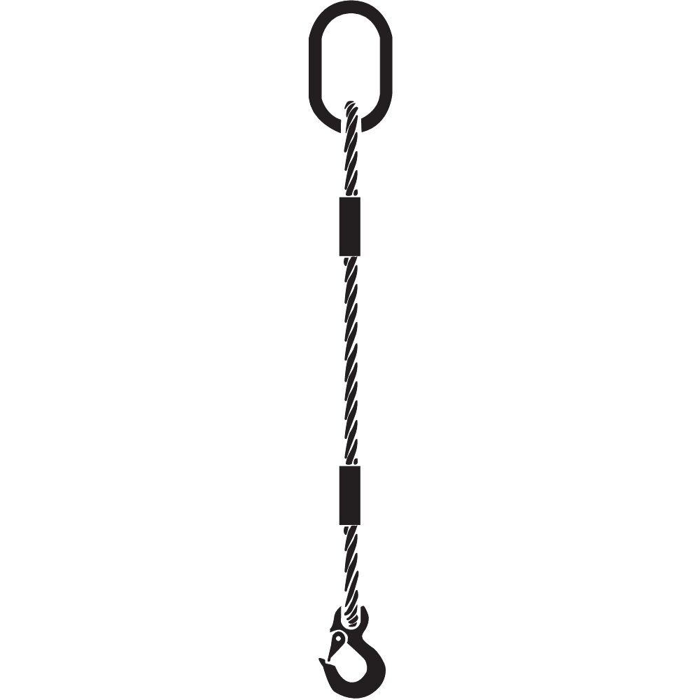 Wire Rope Sling Single Leg Master Link/ Safety Hook Certex UK